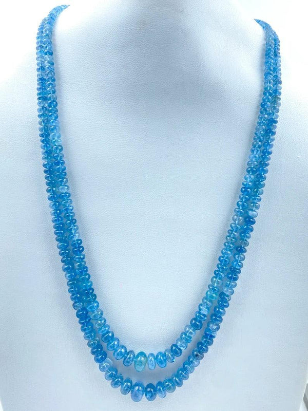 Natural Aquamarine Melon Cut Beads Necklace Aquamarine Round Necklace Gemstone jewelry Gift For Her Wedding Anniversary