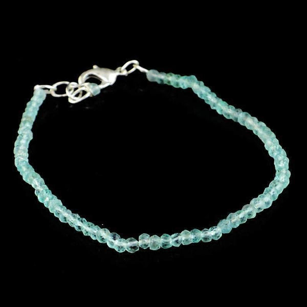 3-3.5mm Aquamarine, Labradorite, Dendrite Opal Faceted Bracelet, Beaded Bracelet, Gemstone Bracelet, Birthstone Jewelry, 925 Silver Bracelet