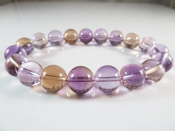 8mm Ametrine / Smoky Quartz / Rainbow Moonstone Smooth Round Bracelet, Beaded Gemstone Bracelet, Women Bracelet, Gift For Her Women Jewelry