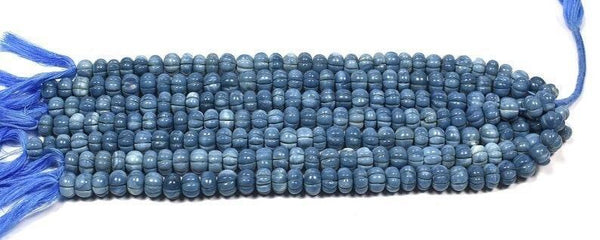 9-10mm Blue Opal Carving Beads, Opal Melon Beads, Boulder Opal Beads, Pumpkin Melon Beads, Opal Wholesale Beads, Carving Beads, Opal Jewelry