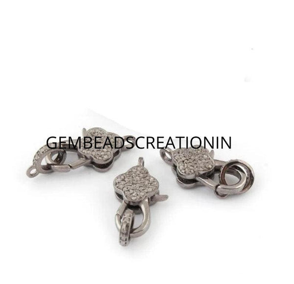 20x11mm Pave Diamond Lobster Clasp, Necklace Connector Diamond Findings, Lobster Clasp, Pave Fine Jewelry, Lobster Lock, Clasp & Clips