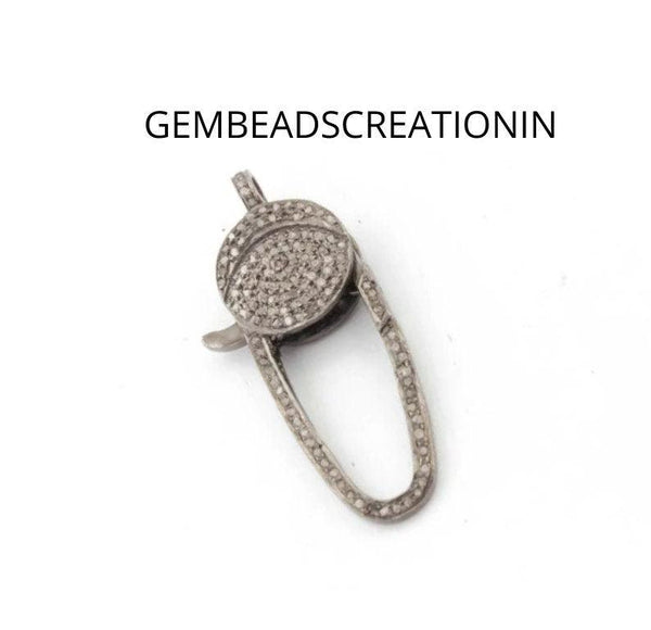 40x12mm Pave Diamond Lobster Clasp