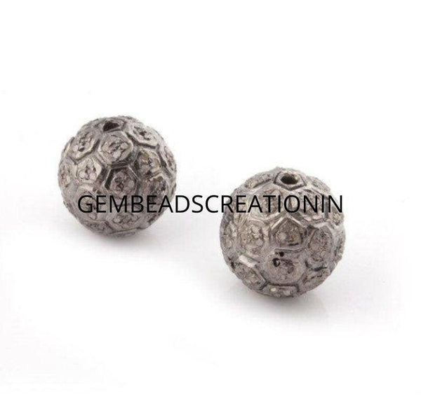 12mm Pave Diamond Ball Beads/Pave Round Soccer/ Football Beads/Pave Diamond Jewelry/Pave Diamond Beads/Diamond Finding/Craft Supplies