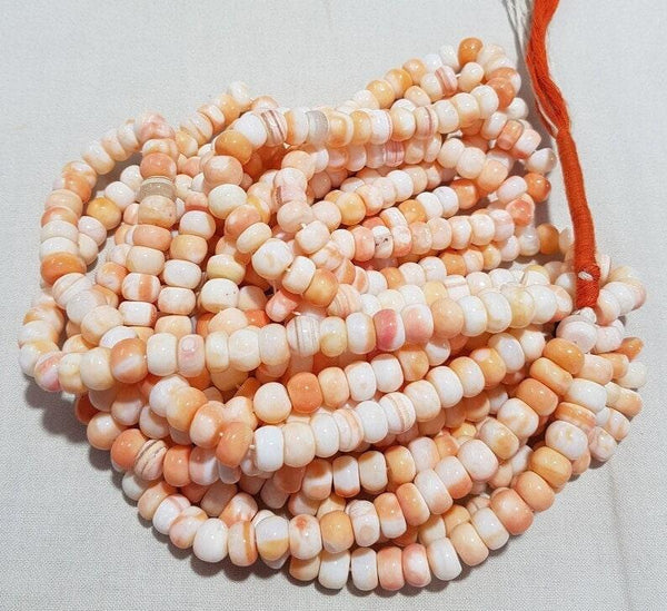 8-9mm Opal Beads/Opal Rondelle/Coated Gemstone Beads/ Smooth Opal Rondelle Beads/Peach Color Beads/Wholesale Opal Strand/Gemstone Rondelle