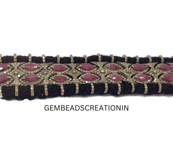 Pave Diamond Ruby Thread Bracelet Macrame Bracelet 925 Sterling Silver Handmade Jewelry Thread Jewelry Friendship Bracelet Diamond Bracelet